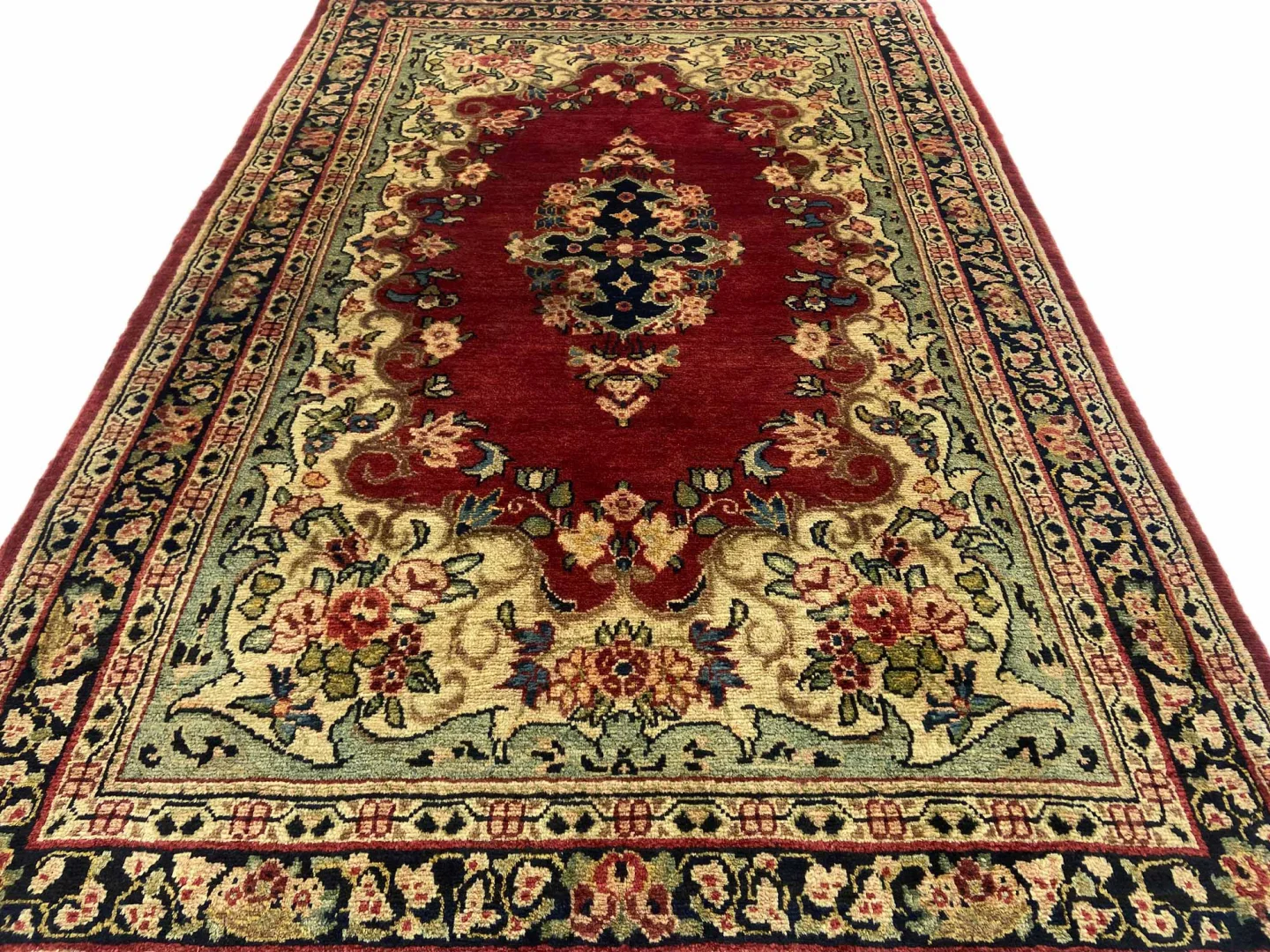 Perserteppich Zandschan 195 x 124 cm Baumwolle handgeknüpft