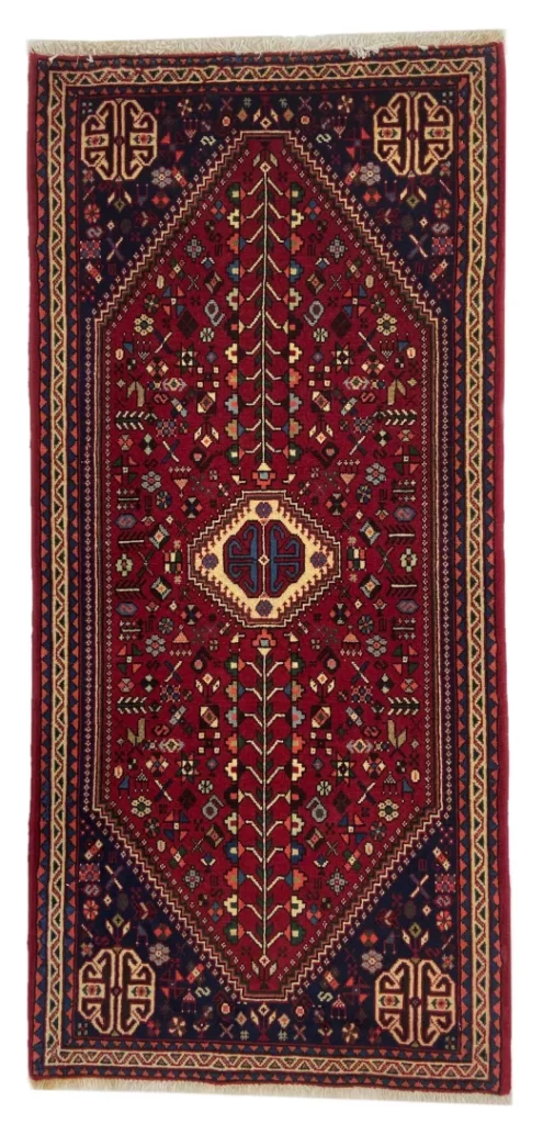 Perserteppich Abadeh 140 x 65 cm Wolle handgeknüpft