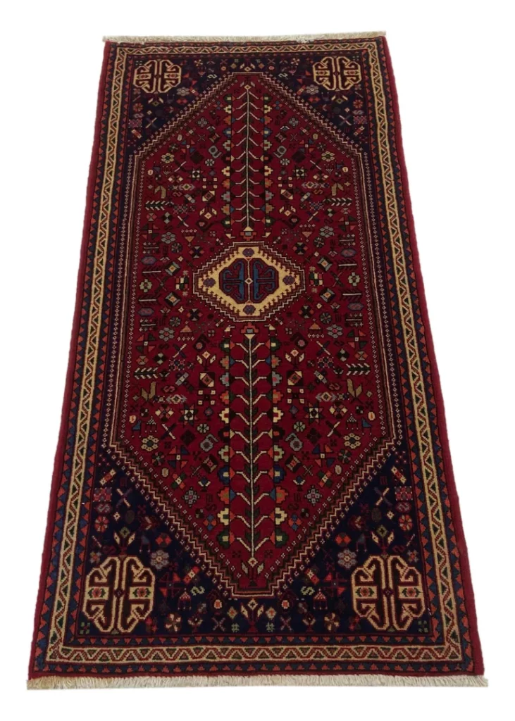 Perserteppich Abadeh 140 x 65 cm Wolle handgeknüpft
