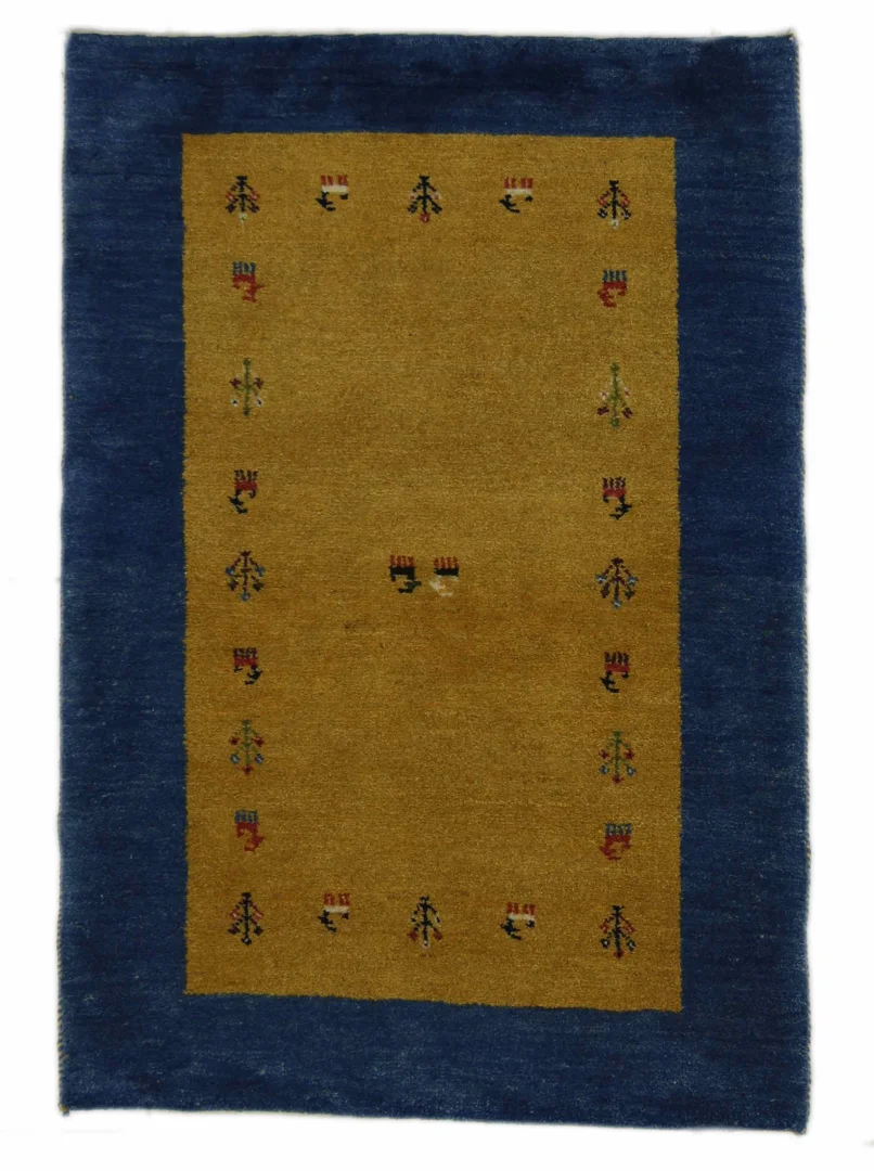 gabbeh-teppich-120-x-84-cm-hoher-flor-handgeknupft-fur-teppiche Perserteppich Ghashghai 120 x 84 cm Wolle handgeknüpft