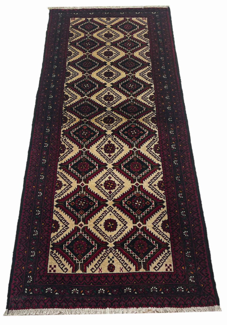 Perserteppich Belutsch 187 x 76 cm Wolle handgeknüpft