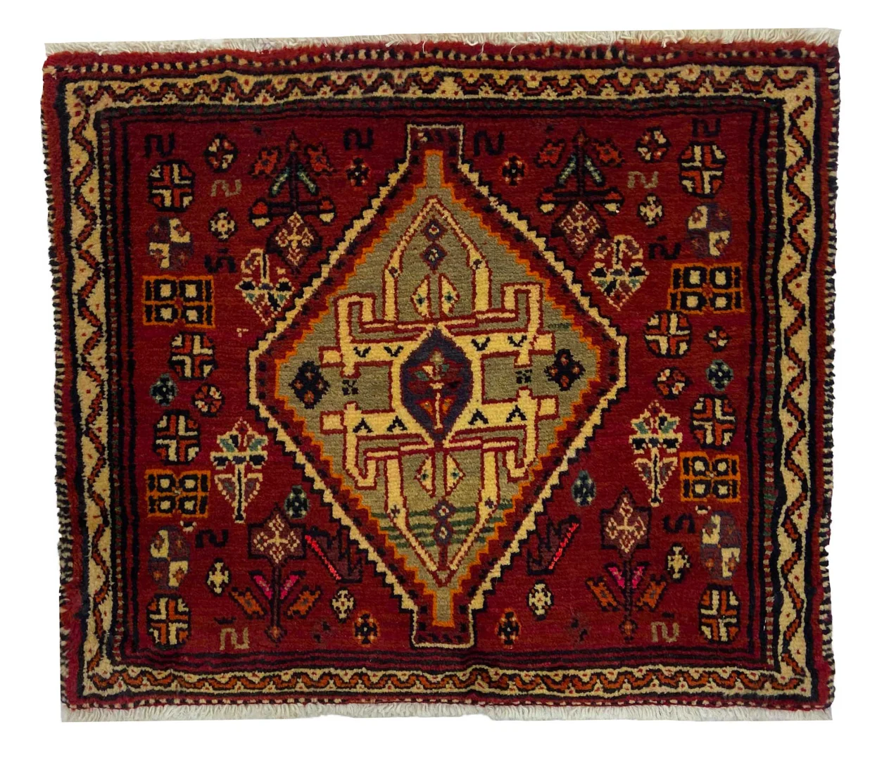 ghashghai-teppich-52x62-cm-180000-knoten-handgeknupft-orientteppich Perserteppich Fars 52 x 62 cm Wolle handgeknüpft