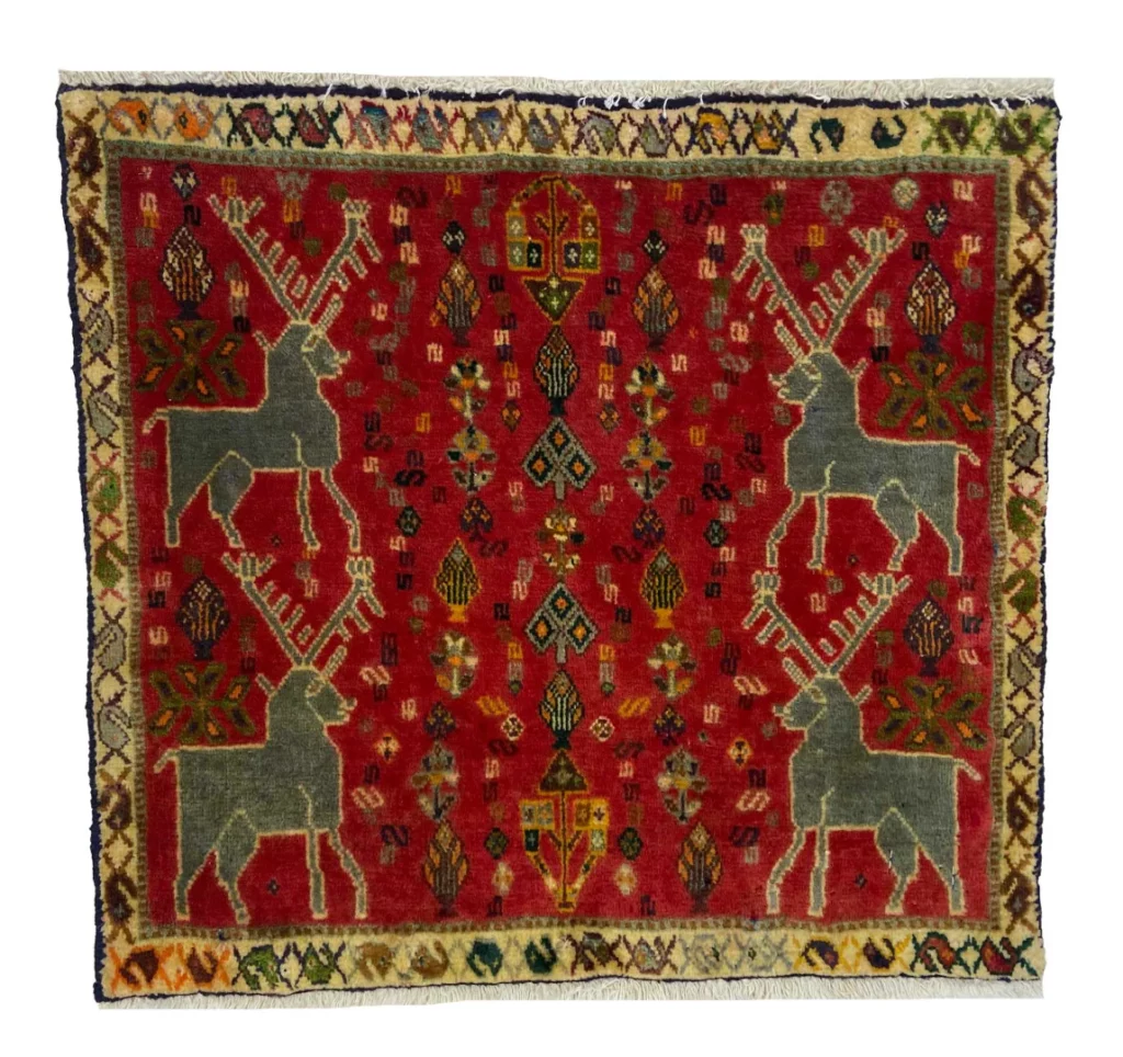 ghashghai-teppich-52-x-56-cm-180000-knoten-m-handgeknupft-orientteppich Perserteppich Fars 52 x 56 cm Wolle handgeknüpft