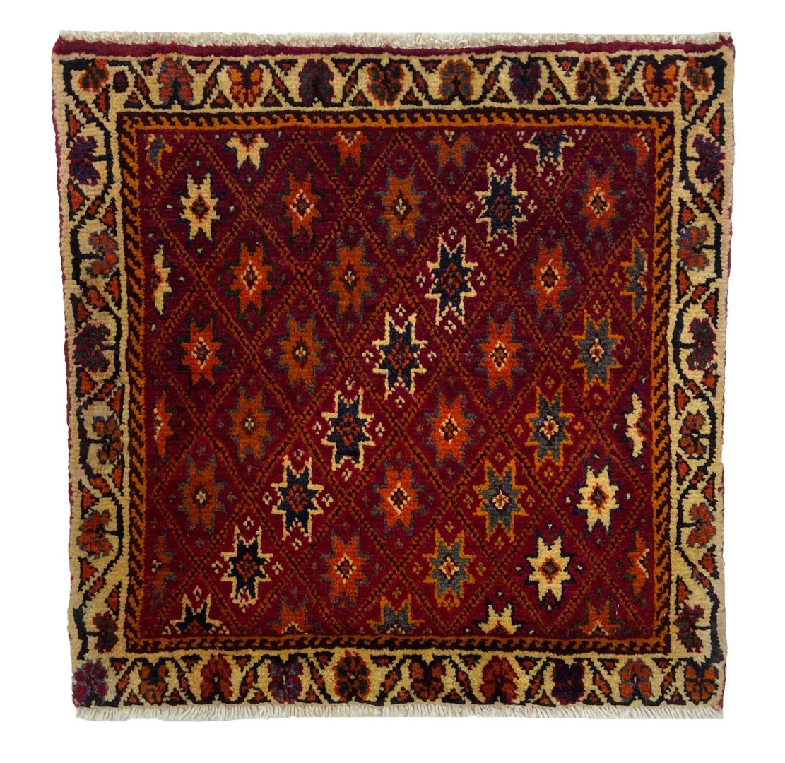Perserteppich Ghashghai 53 x 53 cm Wolle handgeknüpft