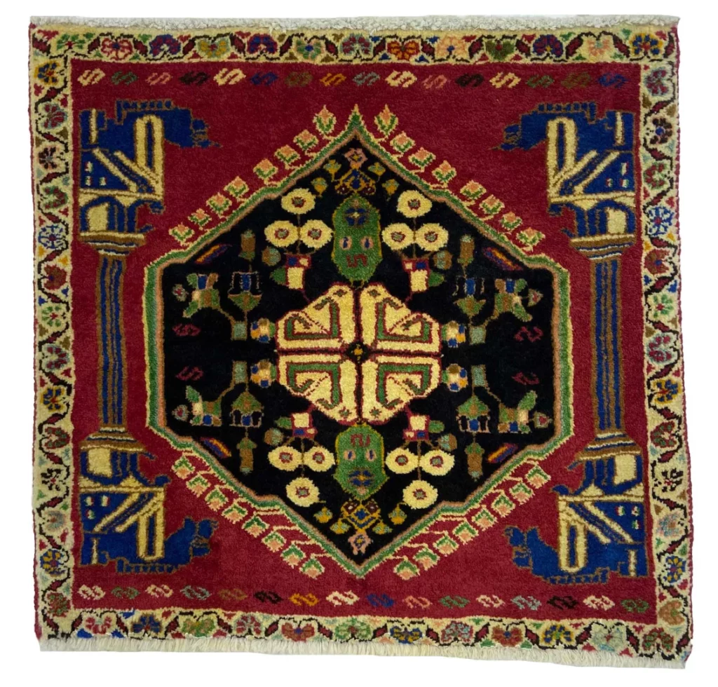 Perserteppich Fars 55 x 58 cm Wolle handgeknüpft