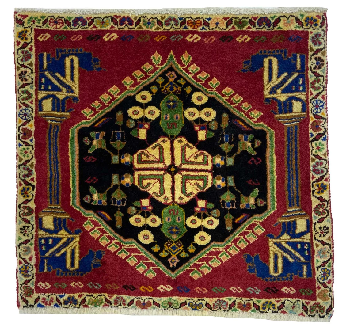 Perserteppich Fars 55 x 58 cm Wolle handgeknüpft