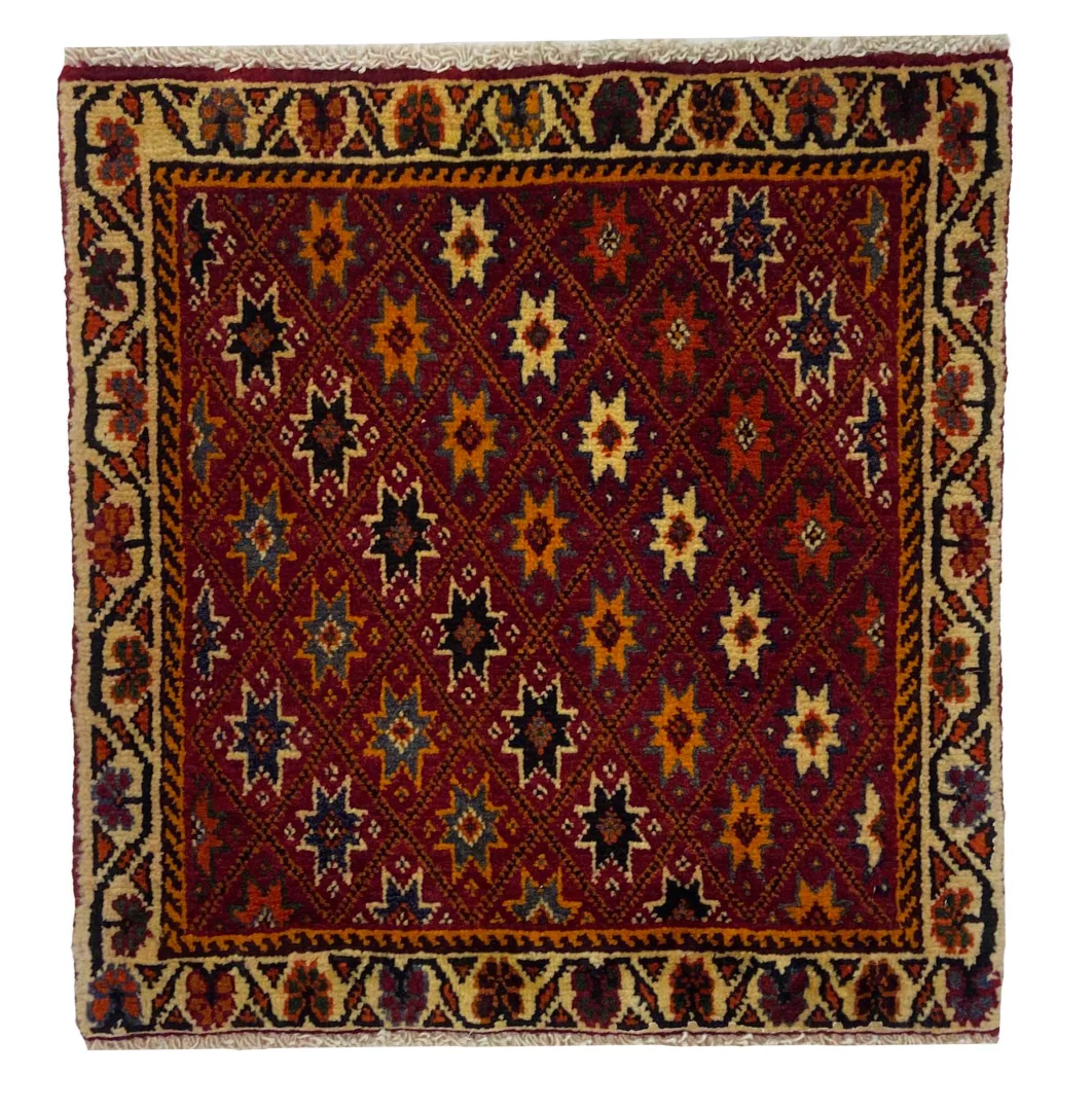 Perserteppich Ghashghai 56 x 54 cm Wolle handgeknüpft