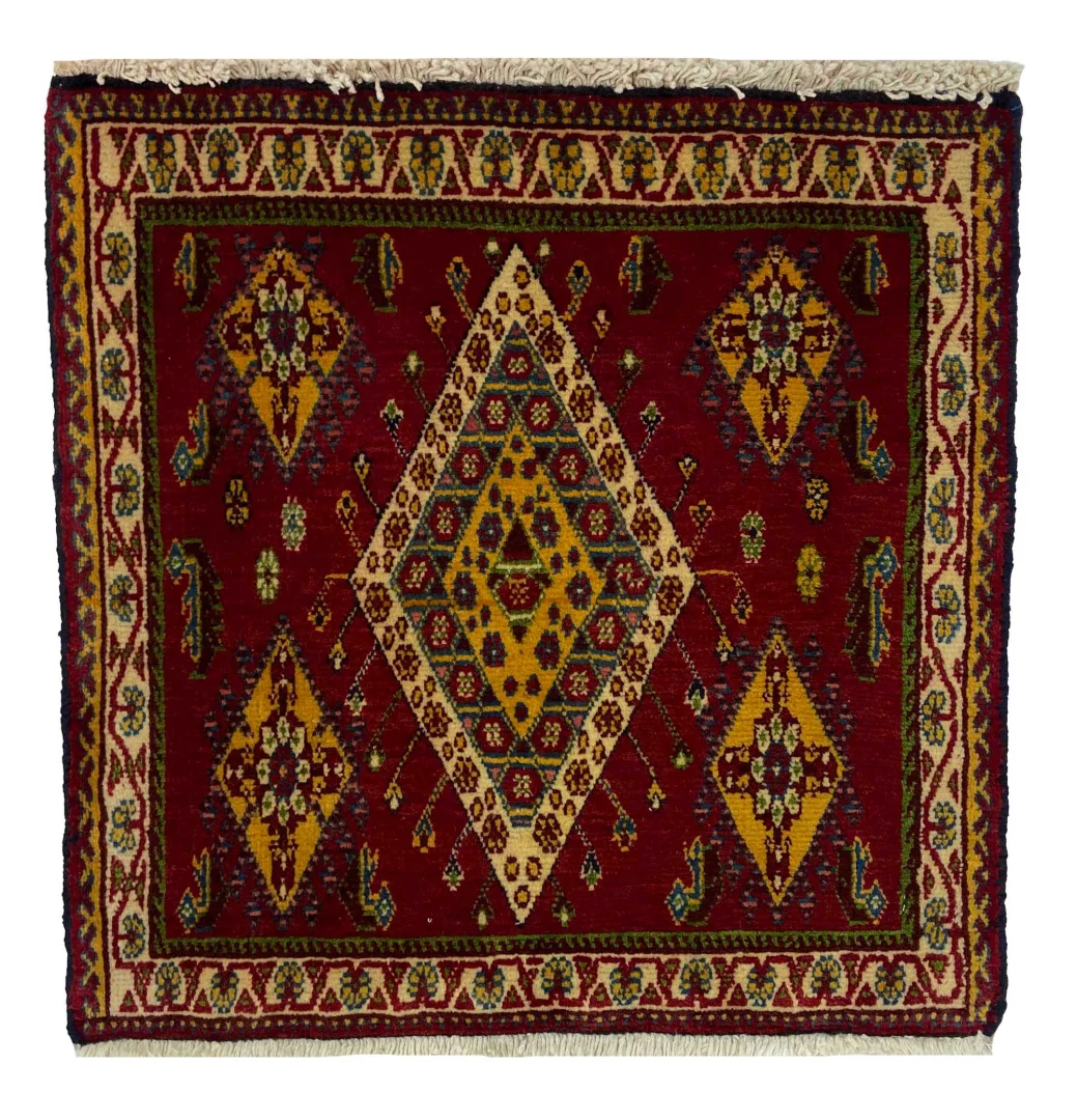 ghashghai-orientteppich-57-x-57-cm-180000-knoten-handgeknupft Perserteppich Ghashghai 57 x 57 cm Wolle handgeknüpft