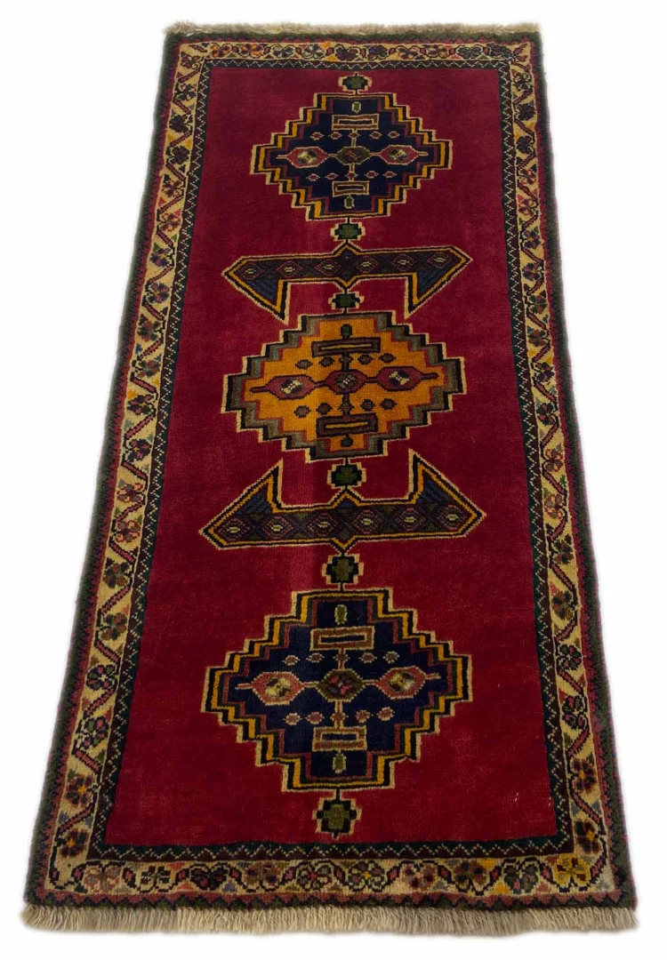 Perserteppich Fars 141 x 65 cm Schurwolle handgeknüpft