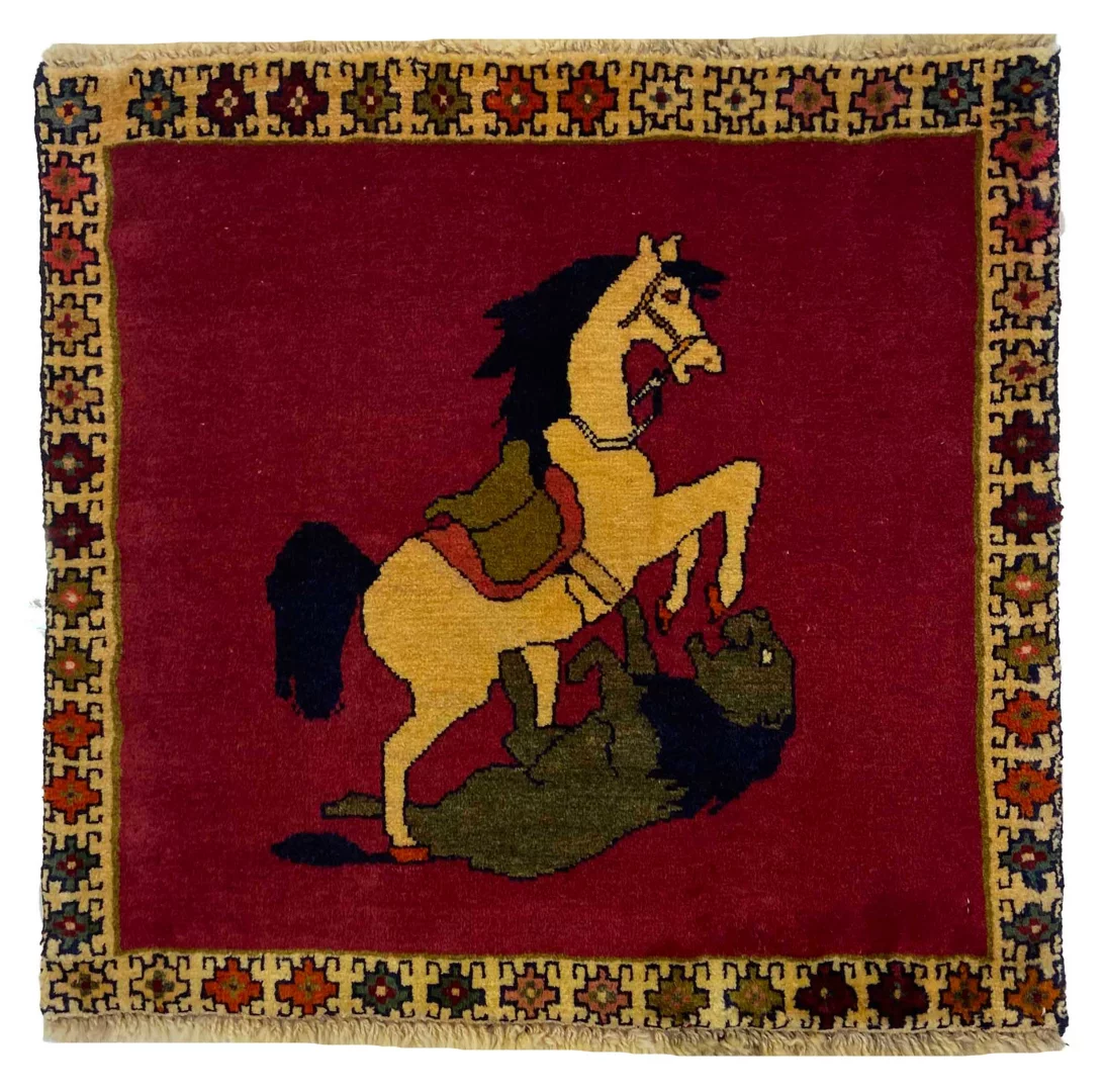 Perserteppich Ghashghai 58 x 60 cm Wolle handgeknüpft