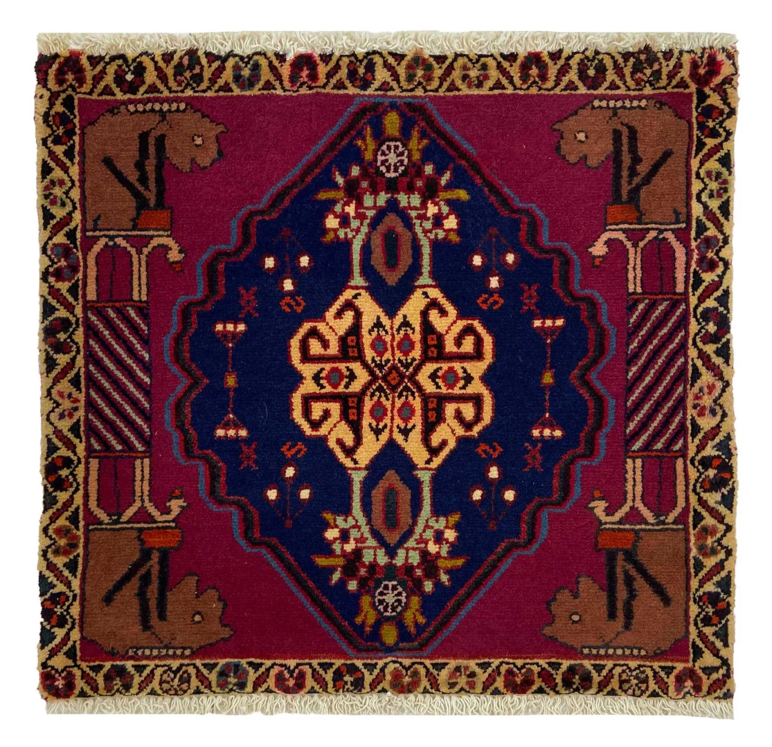 Perserteppich Fars 58 x 62 cm Wolle handgeknüpft