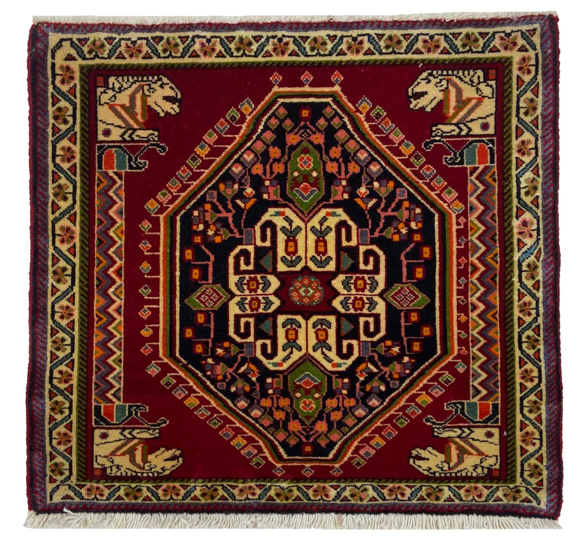 Perserteppich Ghashghai 58x63 cm Wolle handgeknüpft
