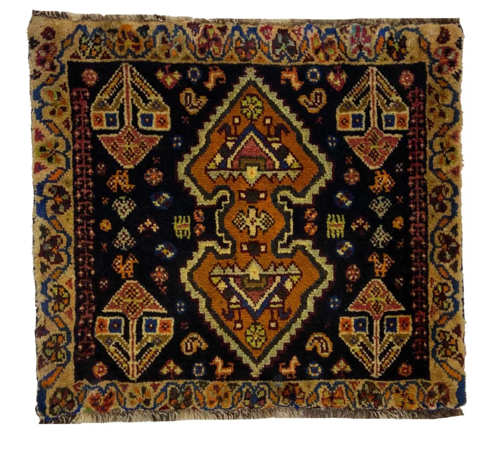 ghashghai-orientteppich-58-x-65-cm-180000-knoten-handgeknupft Perserteppich Fars 58 x 65 cm Wolle handgeknüpft