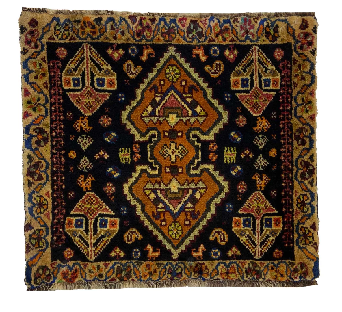 ghashghai-orientteppich-58-x-65-cm-180000-knoten-handgeknupft Perserteppich Fars 58 x 65 cm Wolle handgeknüpft