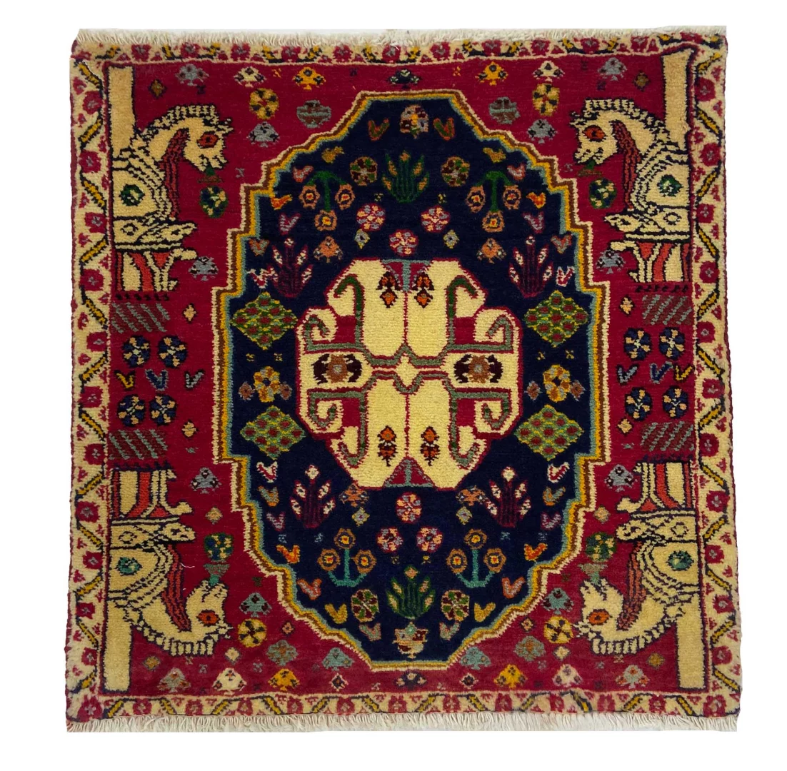 Perserteppich Fars 60 x 60 cm Wolle handgeknüpft
