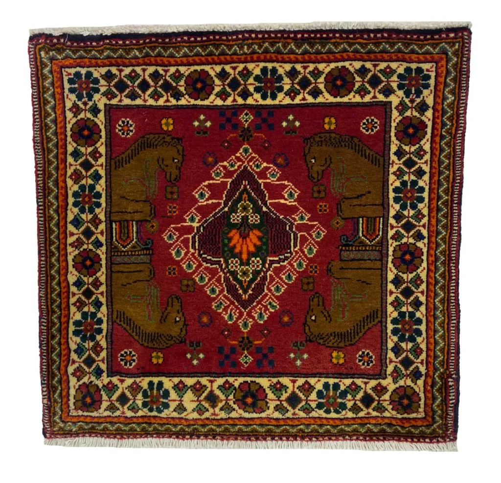 ghashghai-orientteppich-60x60-cm-180000-knoten-handgeknupft-fur-teppiche-1 Perserteppich Fars 60 x 60 cm Wolle handgeknüpft