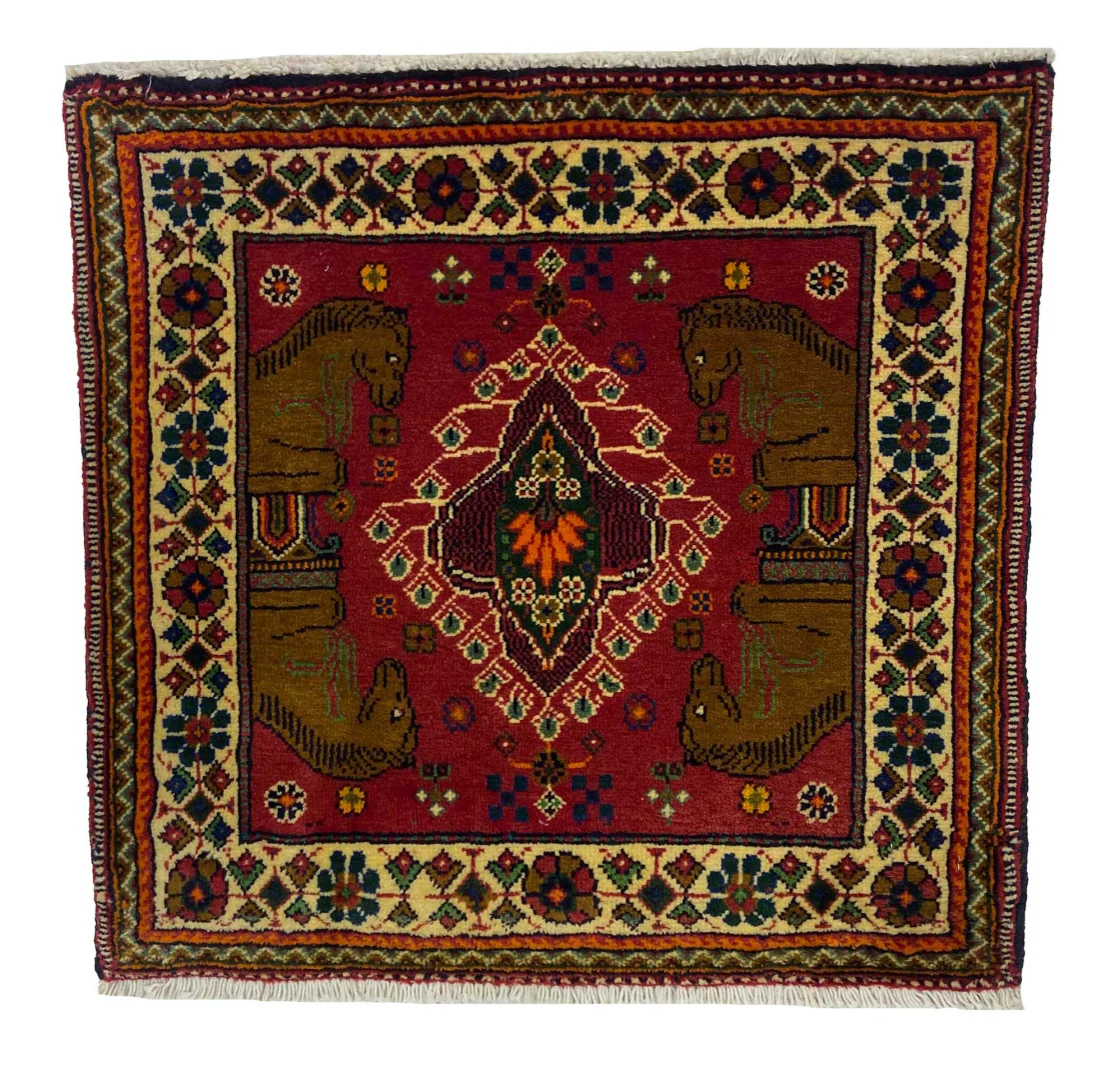 ghashghai-orientteppich-60x60-cm-180000-knoten-handgeknupft-fur-teppiche-1 Perserteppich Fars 60 x 60 cm Wolle handgeknüpft