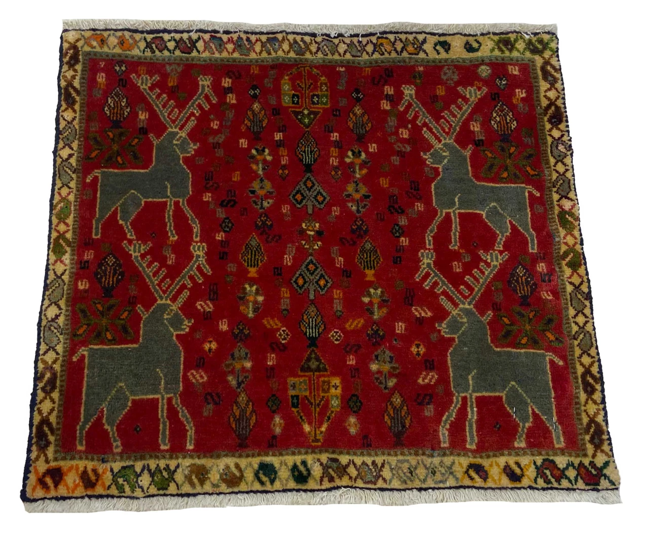 ghashghai-teppich-52-x-56-cm-180000-knoten-m-handgeknupft-orientteppich-1 Perserteppich Fars 52 x 56 cm Wolle handgeknüpft