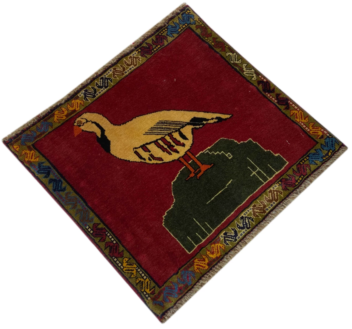 Perserteppich Ghashghai 53 x 58 cm Wolle handgeknüpft