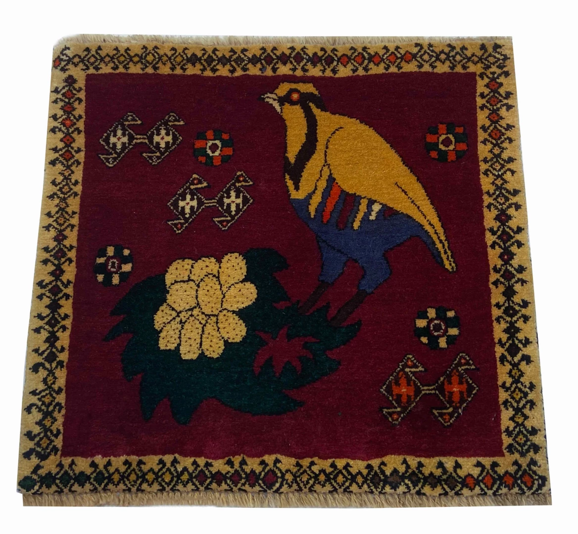 ghashghai-orientteppich-54x57-cm-180000-knoten-handgeknupft-fur-teppiche-1 Perserteppich Fars 54 x 57 cm Wolle handgeknüpft