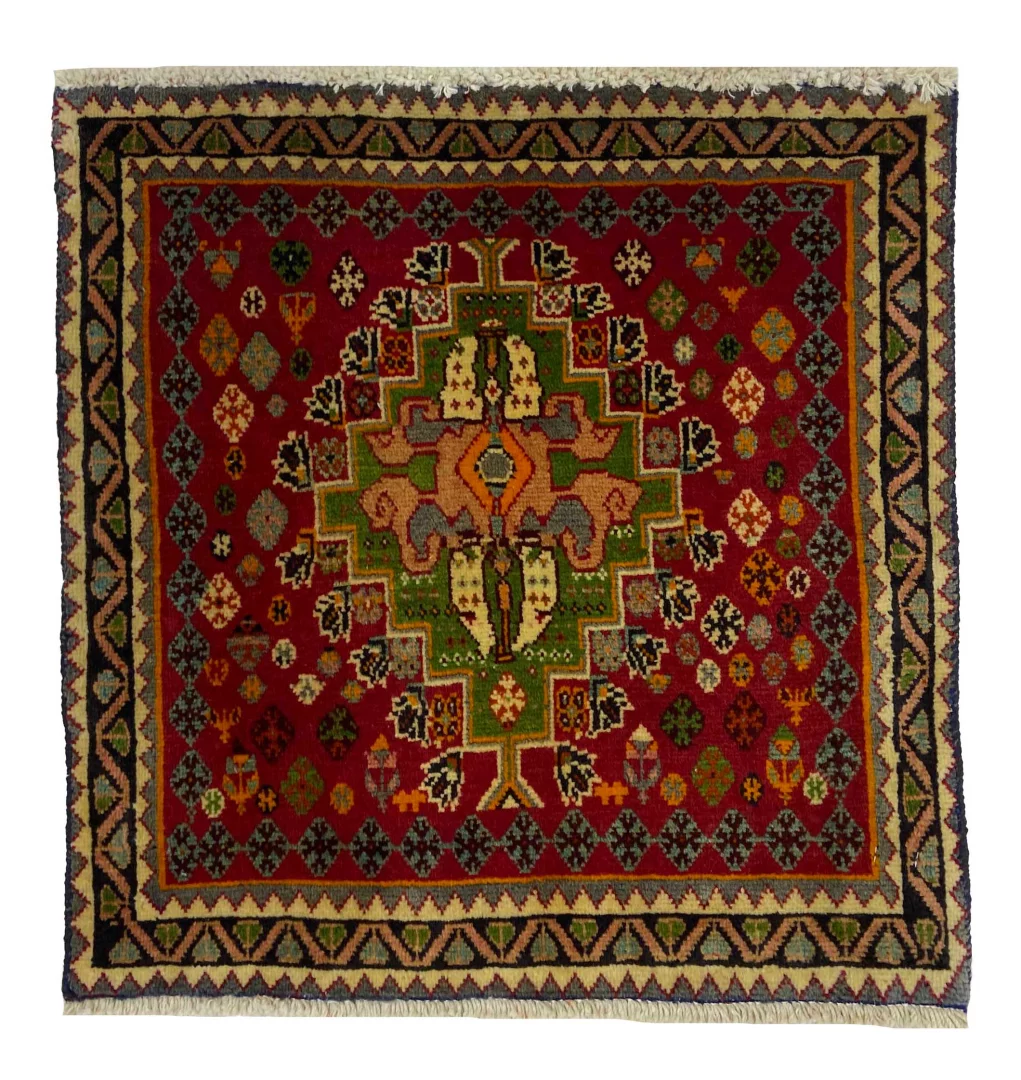 Perserteppich Fars 62 x 60 cm Wolle handgeknüpft