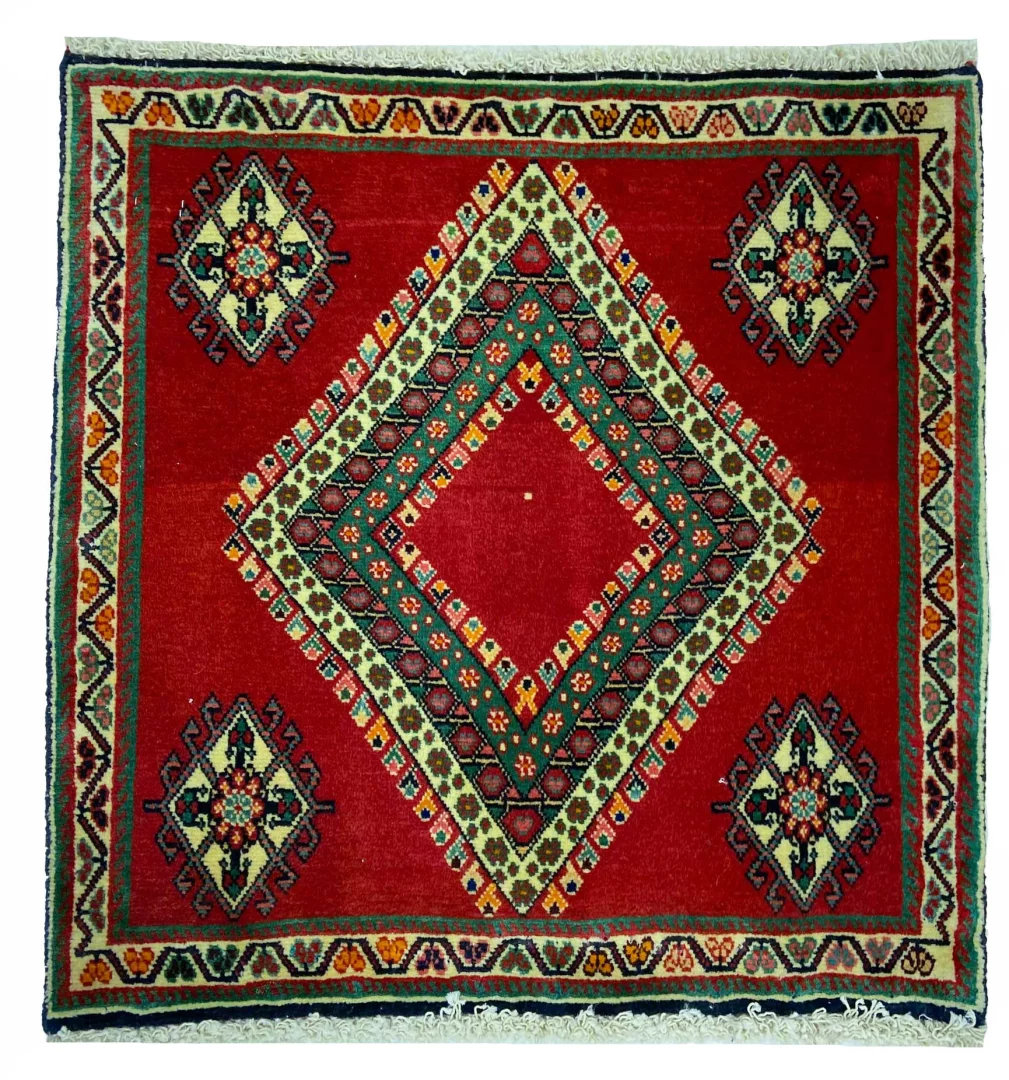 Perserteppich Ghashghai 62 x 60 cm Wolle handgeknüpft