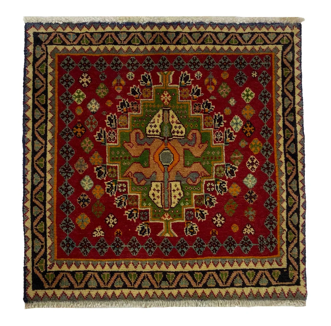 Perserteppich Fars 62 x 62 cm Wolle handgeknüpft