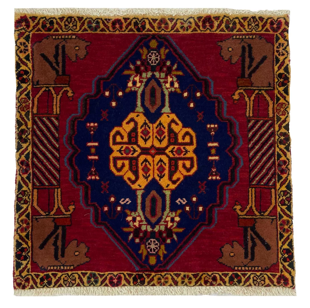 Perserteppich Ghashghai 62 x 63 cm Wolle handgeknüpft
