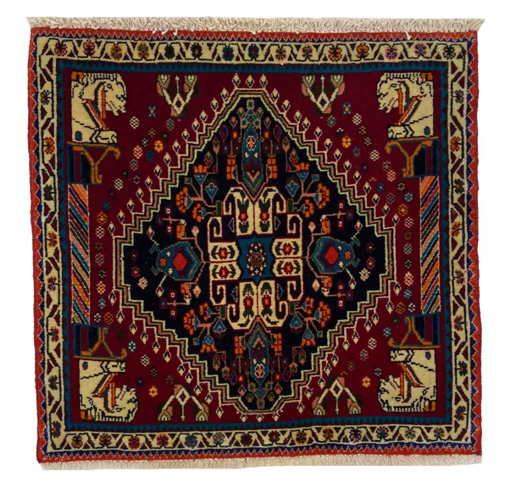 Perserteppich Ghashghai 62 x 64 cm Wolle handgeknüpft