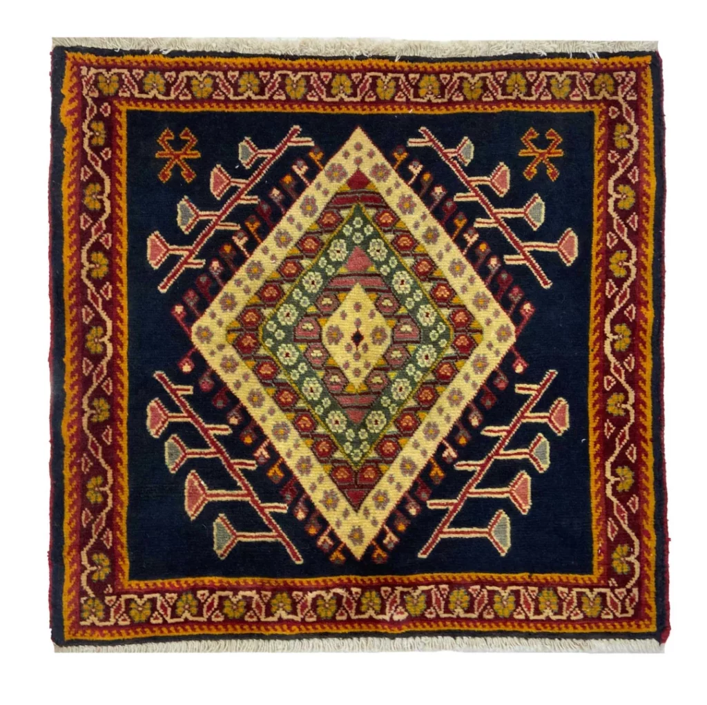 Perserteppich Ghashghai 62x65 cm Wolle handgeknüpft