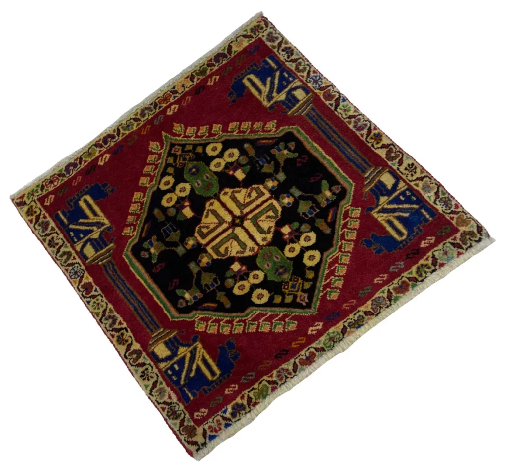 Perserteppich Fars 55 x 58 cm Wolle handgeknüpft