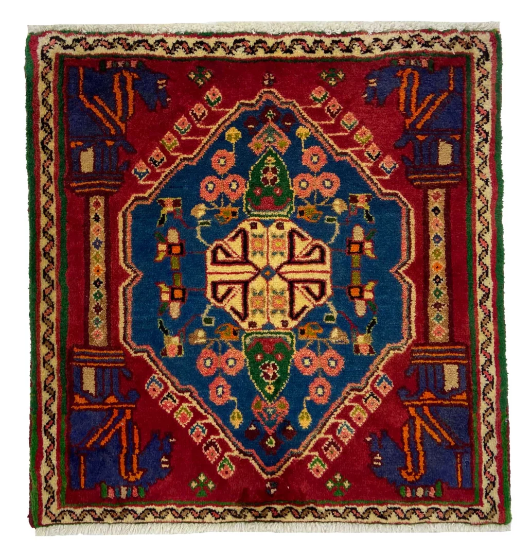 Perserteppich Ghashghai 63 x 61 cm Wolle handgeknüpft