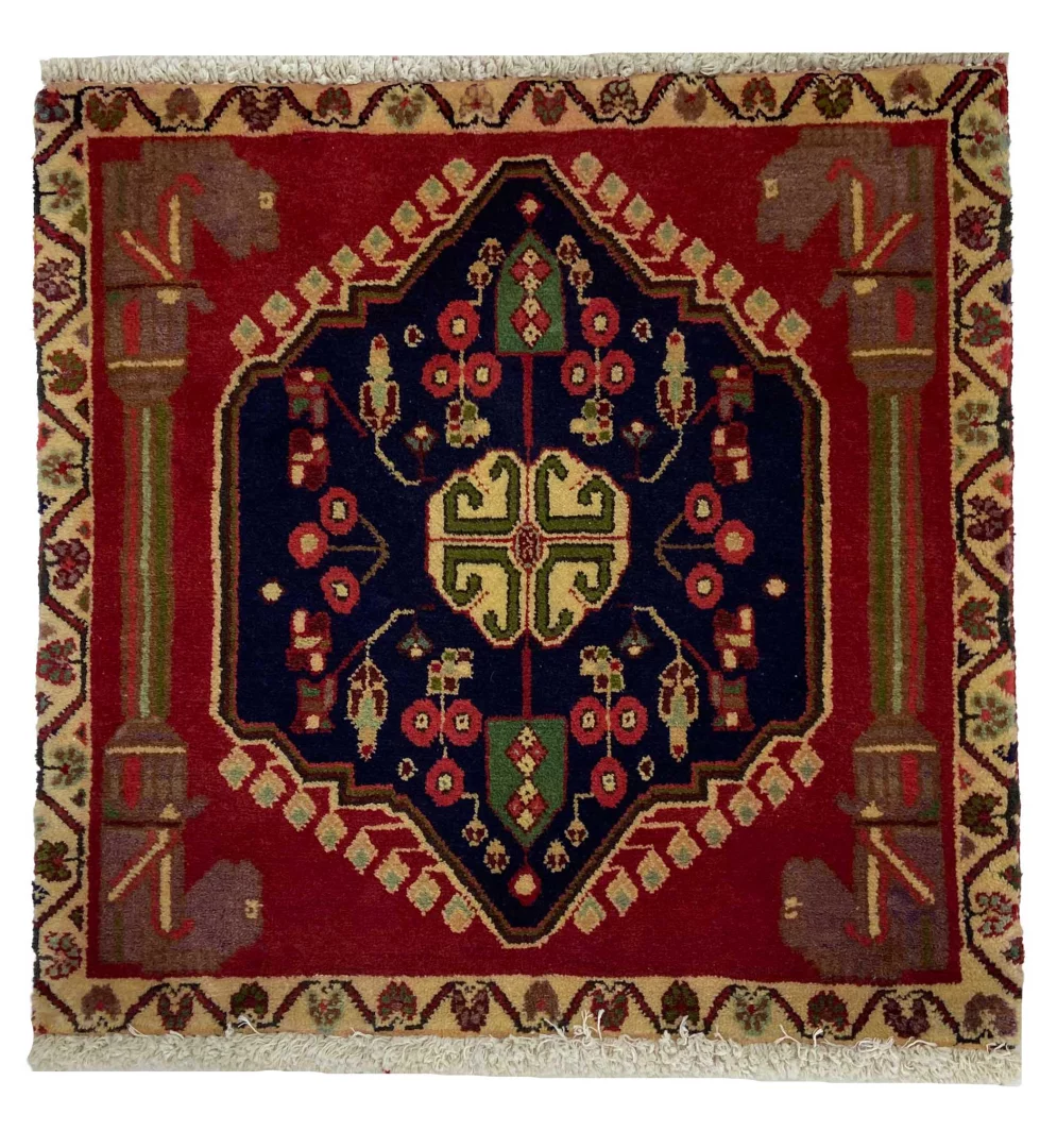 Perserteppich Ghashghai 63 x 64 cm Wolle handgeknüpft