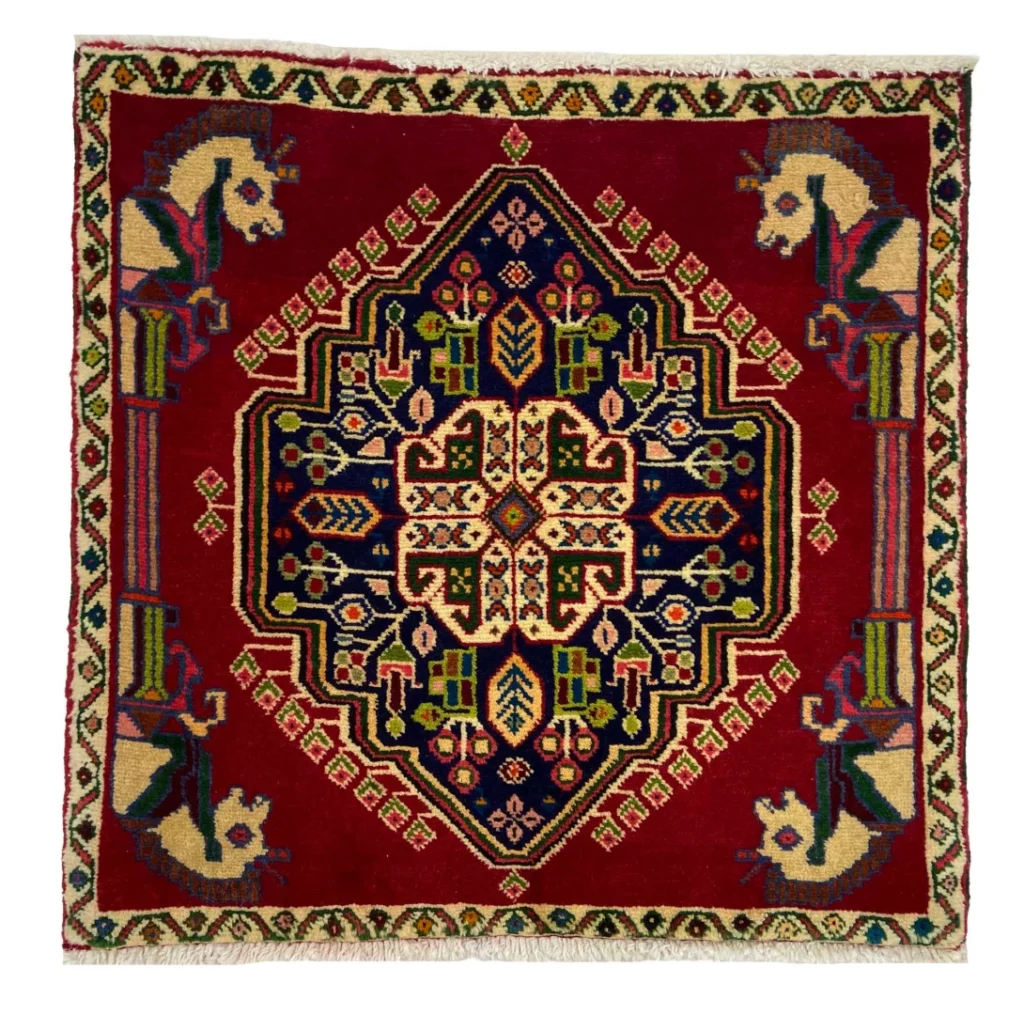 Perserteppich Ghashghai 63 x 65 cm Wolle handgeknüpft