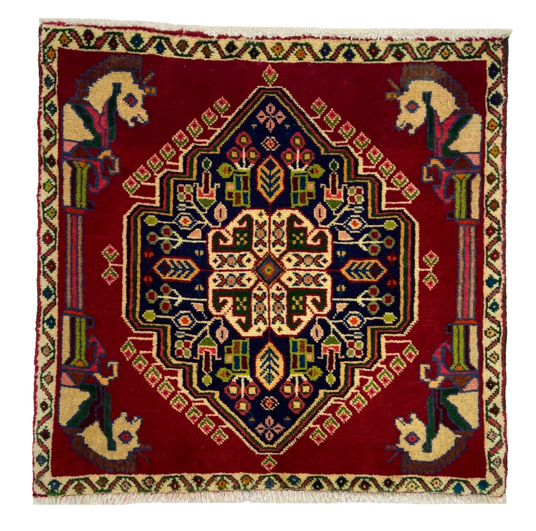 Perserteppich Ghashghai 63 x 65 cm Wolle handgeknüpft