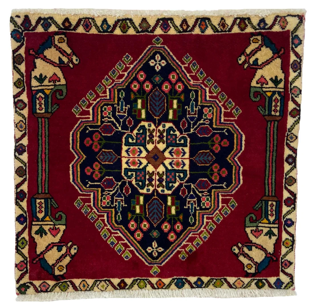 ghashghai-orientteppich-64-x-67-cm-180000-knoten-m-handgeknupft Perserteppich Fars 64 x 67 cm Wolle handgeknüpft