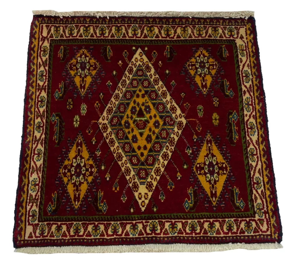 ghashghai-orientteppich-57-x-57-cm-180000-knoten-handgeknupft-1 Perserteppich Ghashghai 57 x 57 cm Wolle handgeknüpft