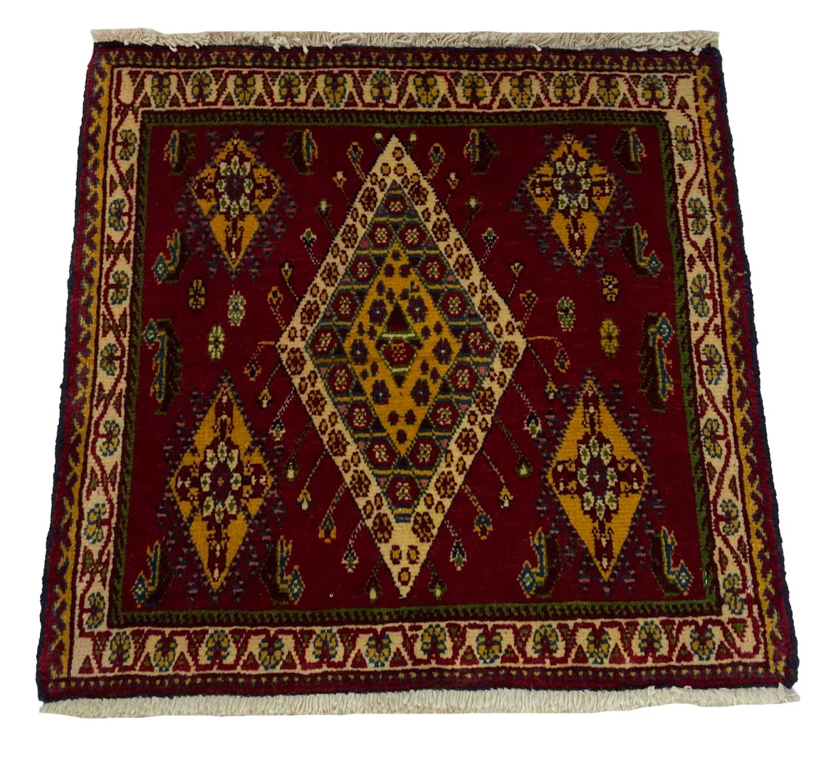 ghashghai-orientteppich-57-x-57-cm-180000-knoten-handgeknupft-1 Perserteppich Ghashghai 57 x 57 cm Wolle handgeknüpft