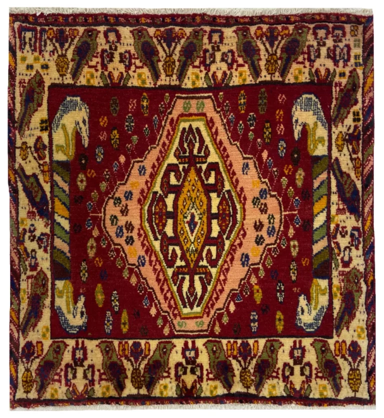 Perserteppich Fars 65 x 61 cm Wolle handgeknüpft
