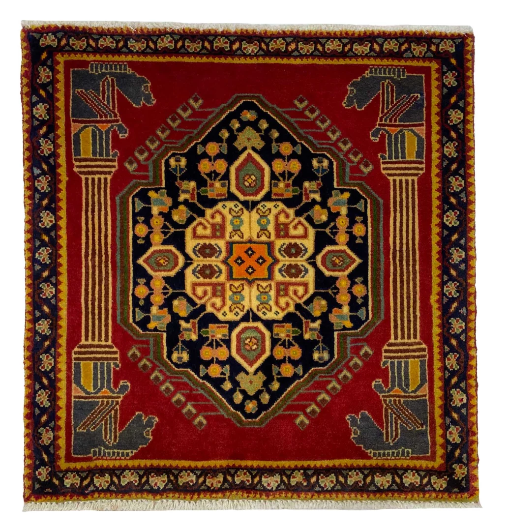 Perserteppich Fars 65 x 64 cm Wolle handgeknüpft