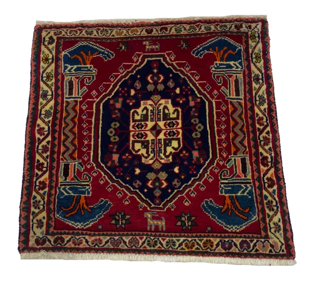 ghashghai-orientteppich-58-x-60-cm-180000-knoten-handgeknupft-1 Perserteppich Fars 58 x 60 cm Wolle handgeknüpft