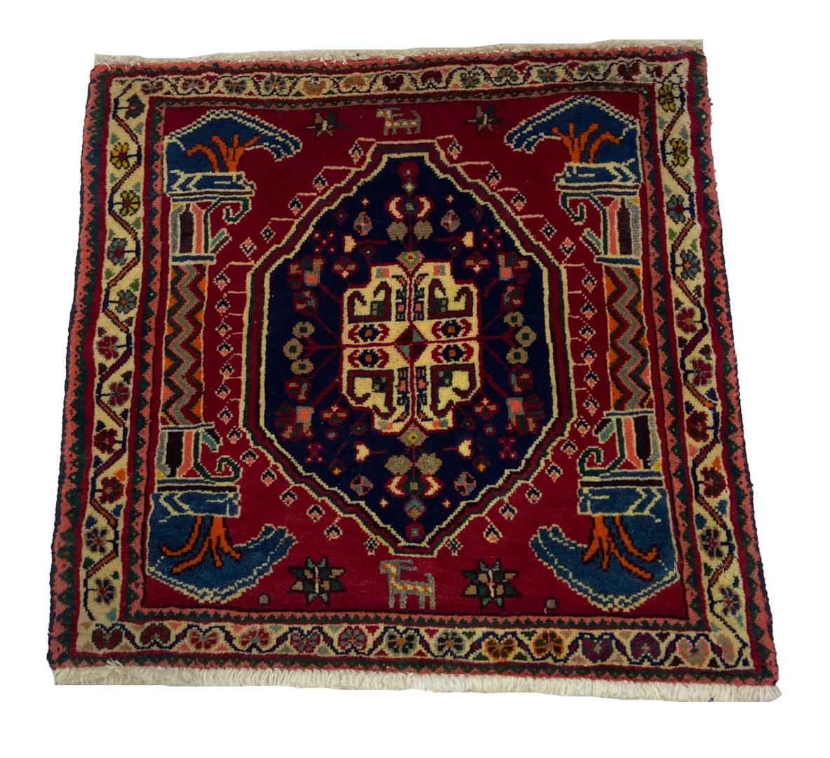 ghashghai-orientteppich-58-x-60-cm-180000-knoten-handgeknupft-1 Perserteppich Fars 58 x 60 cm Wolle handgeknüpft