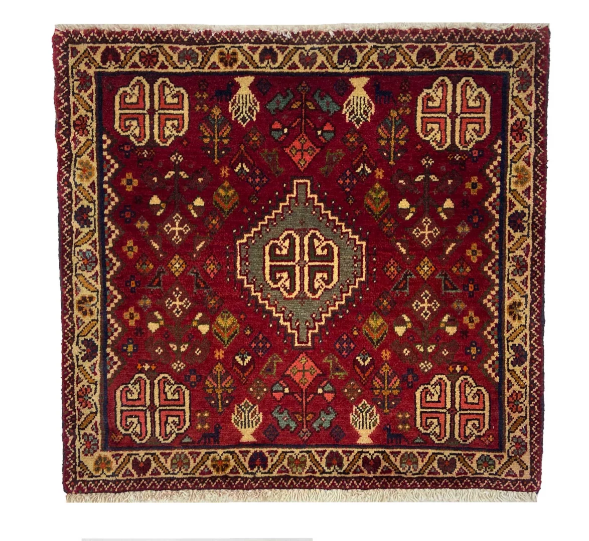 Perserteppich Fars 66 x 66 cm Wolle handgeknüpft