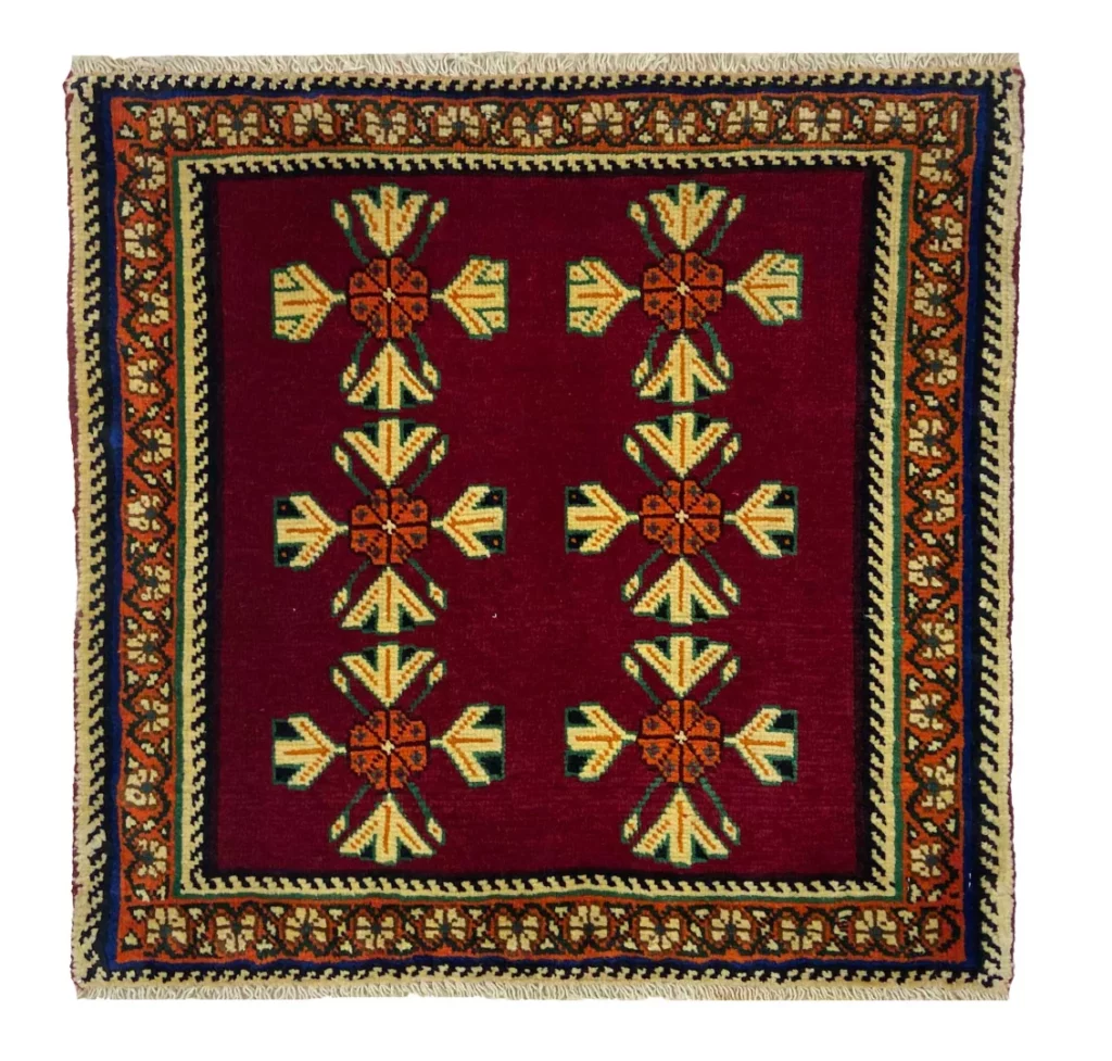 Perserteppich Ghashghai 66 x 67 cm Wolle handgeknüpft