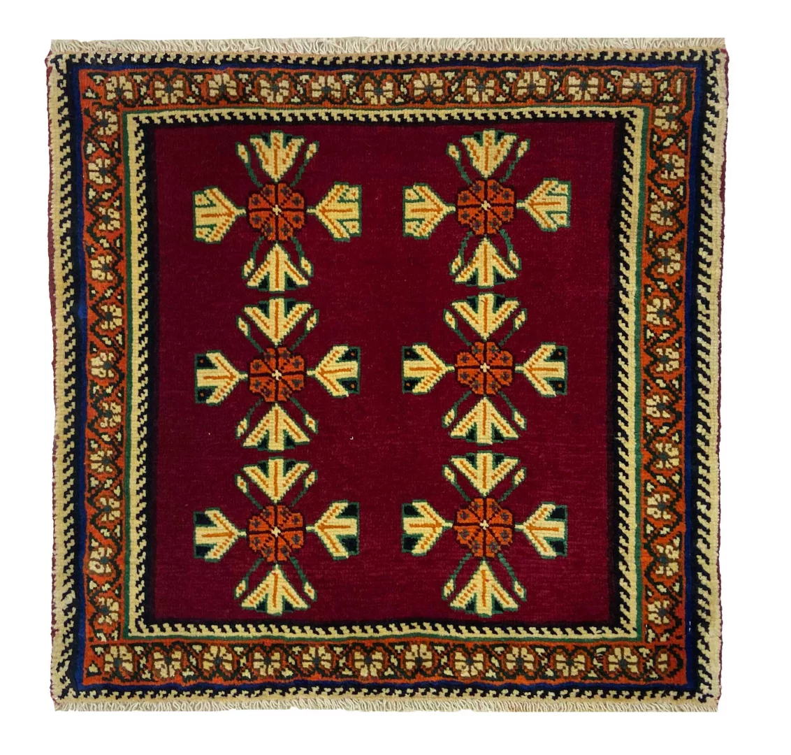 Perserteppich Ghashghai 66 x 67 cm Wolle handgeknüpft