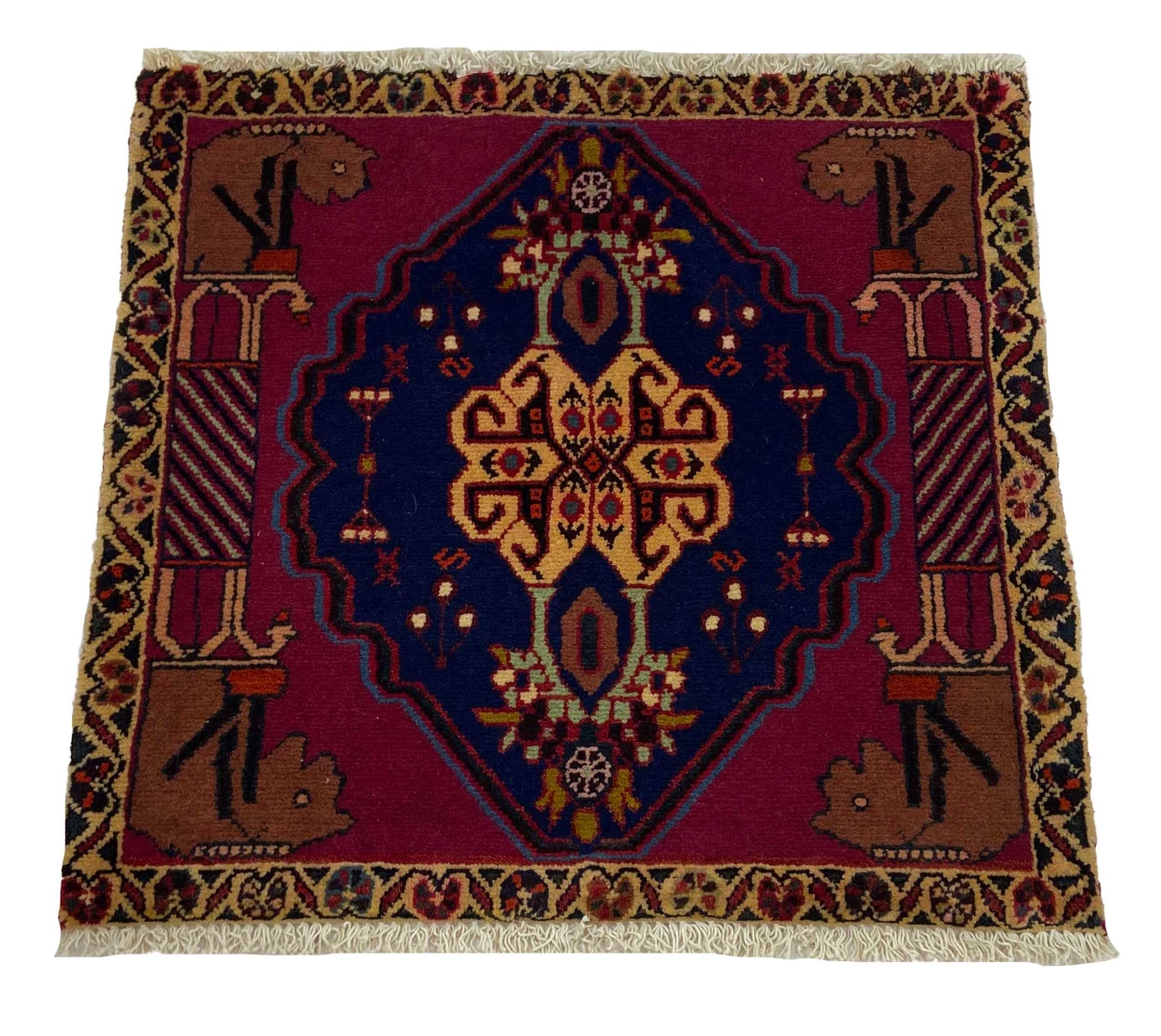Perserteppich Fars 58 x 62 cm Wolle handgeknüpft