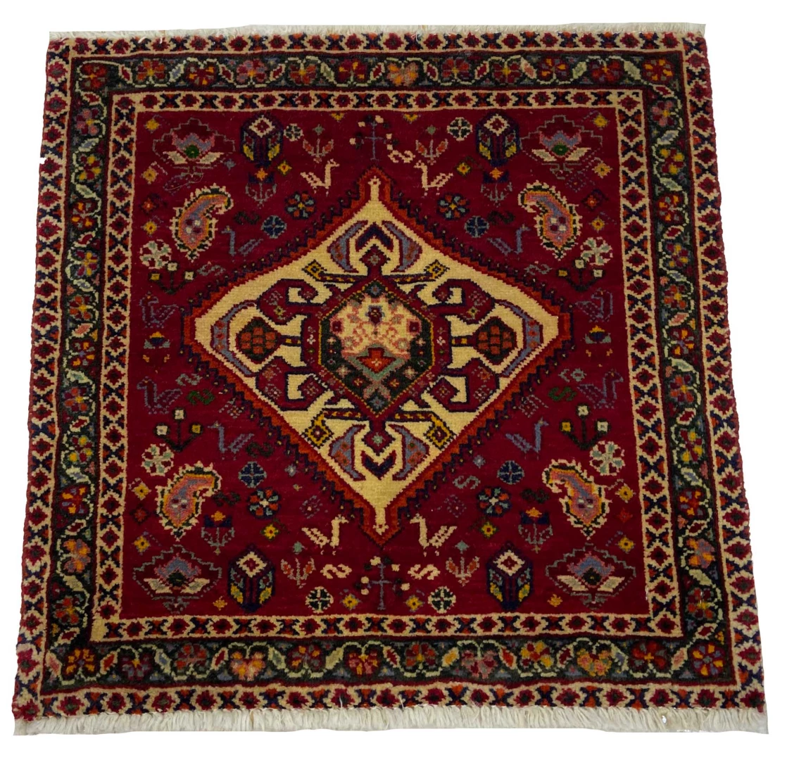 Perserteppich Ghashghai 59 x 59 cm Wolle handgeknüpft