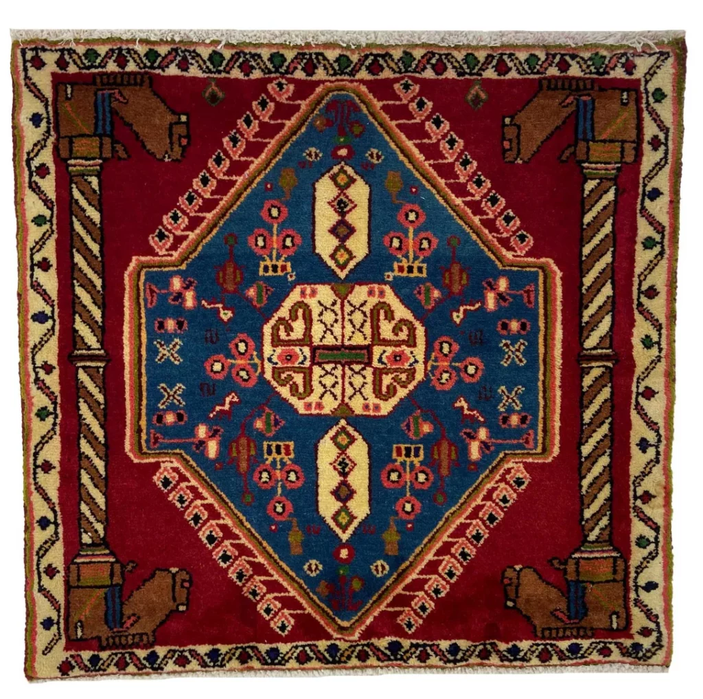 Perserteppich Ghashghai 67 x 70 cm Wolle handgeknüpft