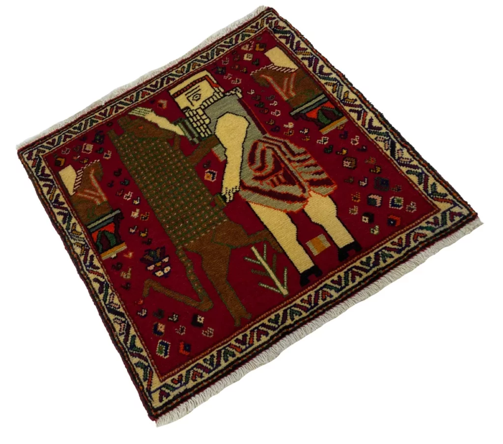 ghashghai-orientteppich-60-x-59-cm-180000-knoten-handgeknupft-2 Perserteppich Fars 60 x 59 cm Wolle handgeknüpft
