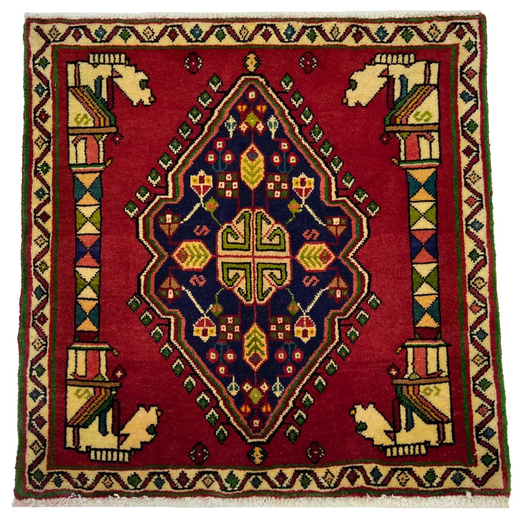 Perserteppich Fars 69 x 68 cm Wolle handgeknüpft